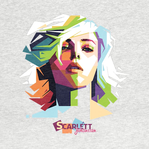 Geometric Celebrity Scarlett Johansson by Rebus28